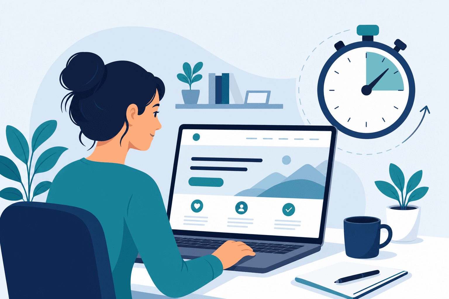 Small business owner testing whether their website passes the five-second visitor test